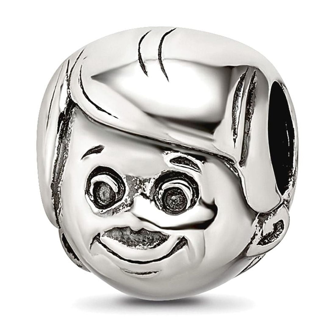 Sterling Silver Reflections Little Boy's Head Bead