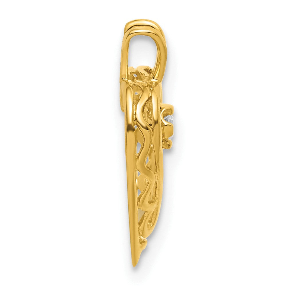 10ky Diamond Heart Pendant