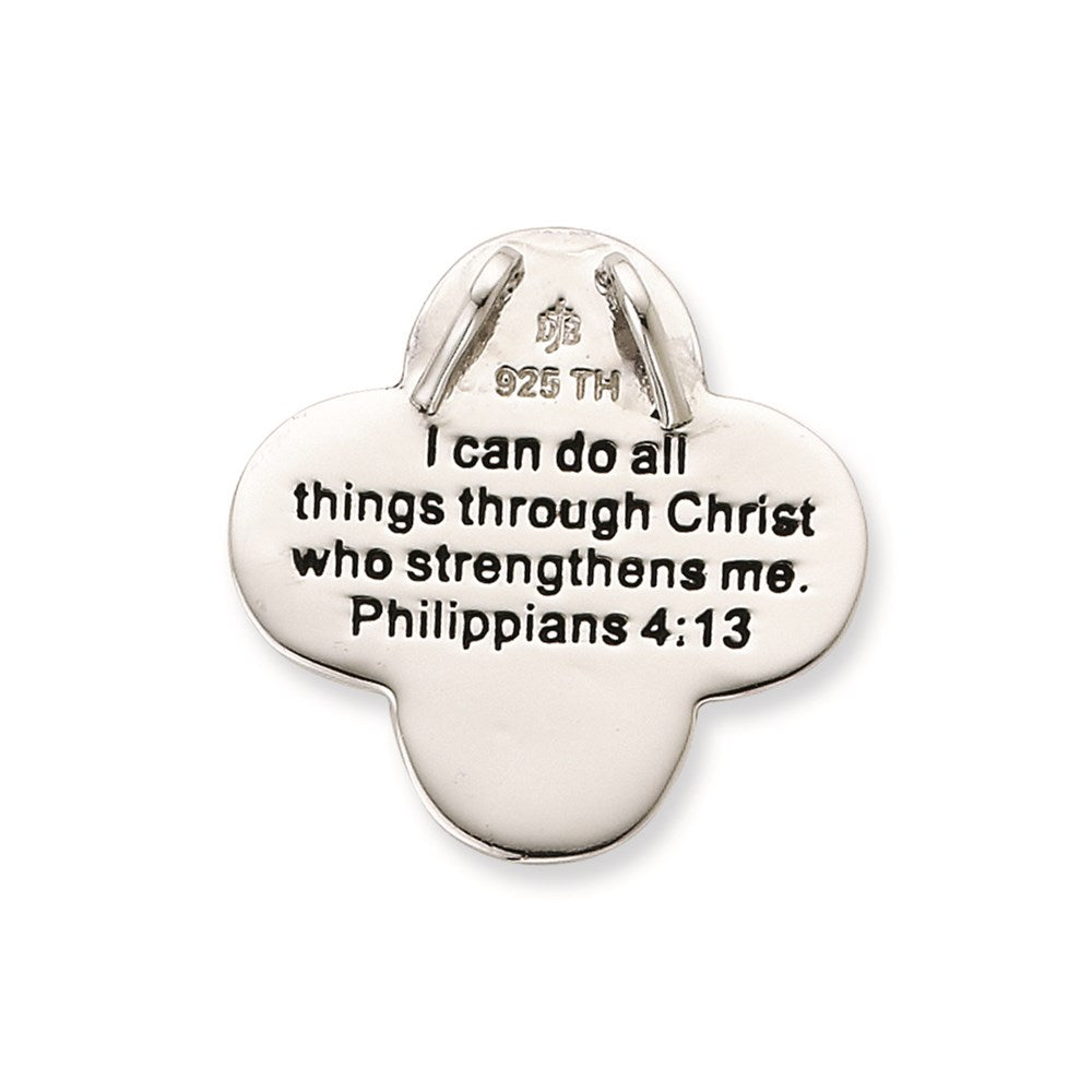Sentimental Expressions Sterling Silver Polished & Antiqued Dieters Cross Necklace