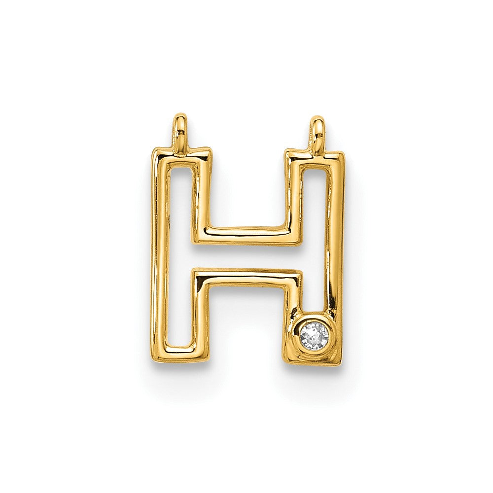 Stella & Dot 10ky Diamond Initial H Charm Element