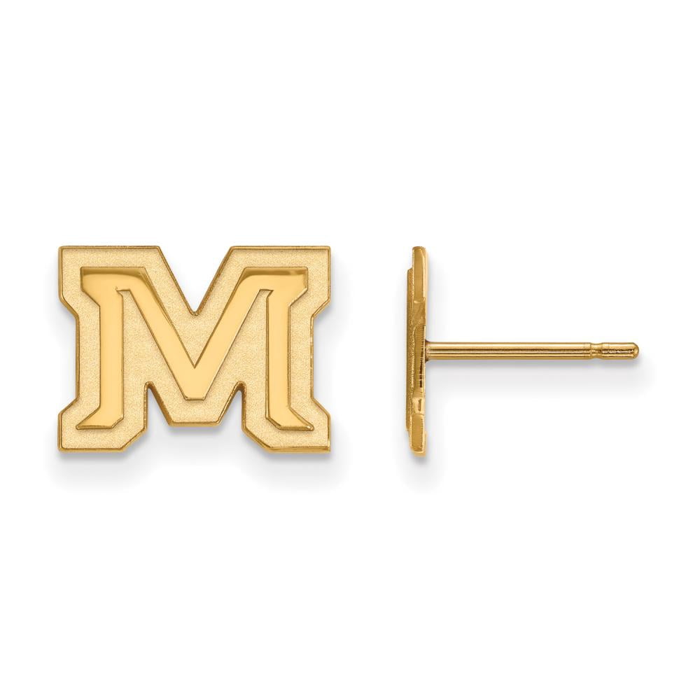 Logoart Sterling Silver Gp Montana State University Extra Small Post Earrings