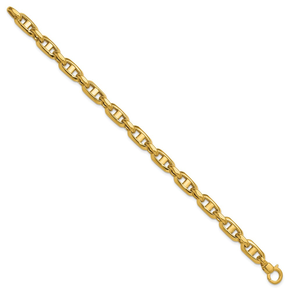 14K Polished Fancy Mariner Link Bracelet 7.5  inches