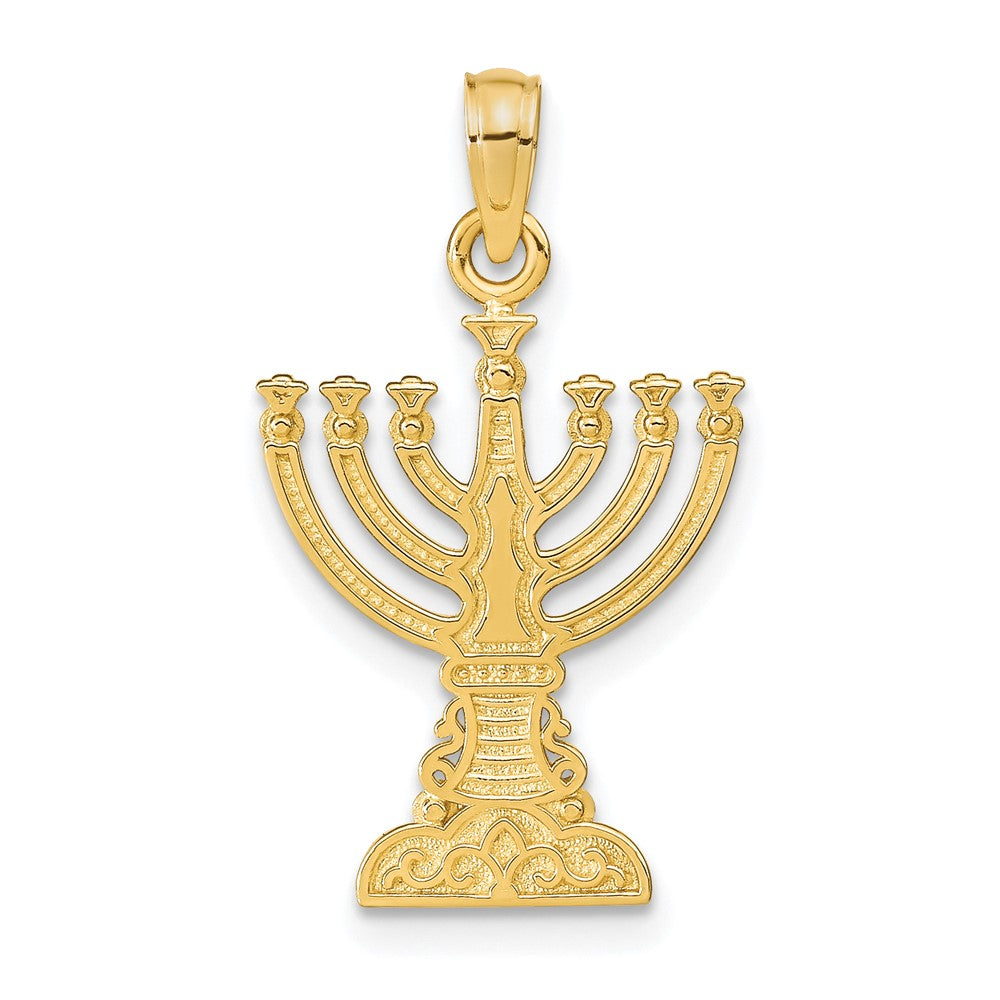 10K Menorah Pendant Yellow Gold