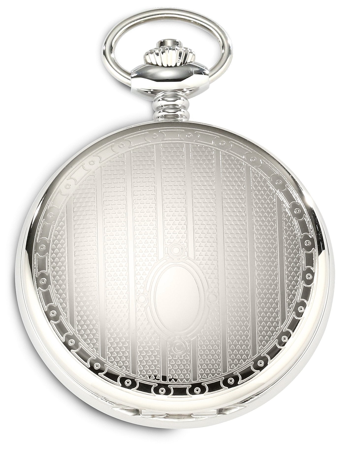 Charles-Hubert Paris 3918 Stainless Steel White Dial Mechanical Pocket Watch