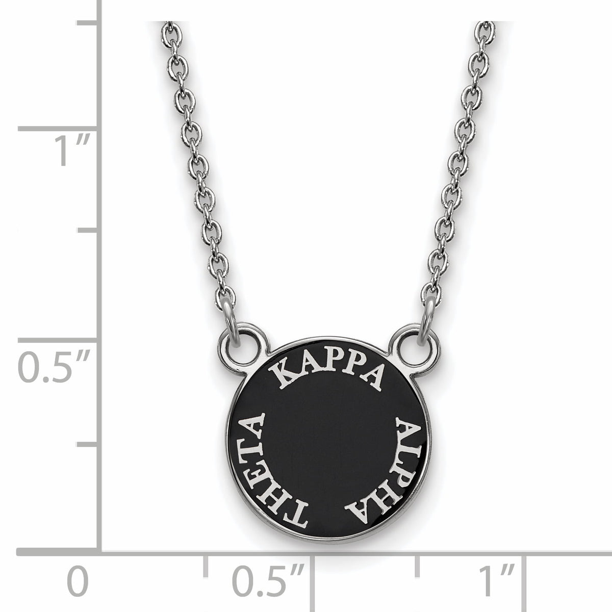 Sterling Silver 18in Official Licensed Greek Sororities Kappa Alpha Theta (???) XS Enamel Pendant w/Necklace