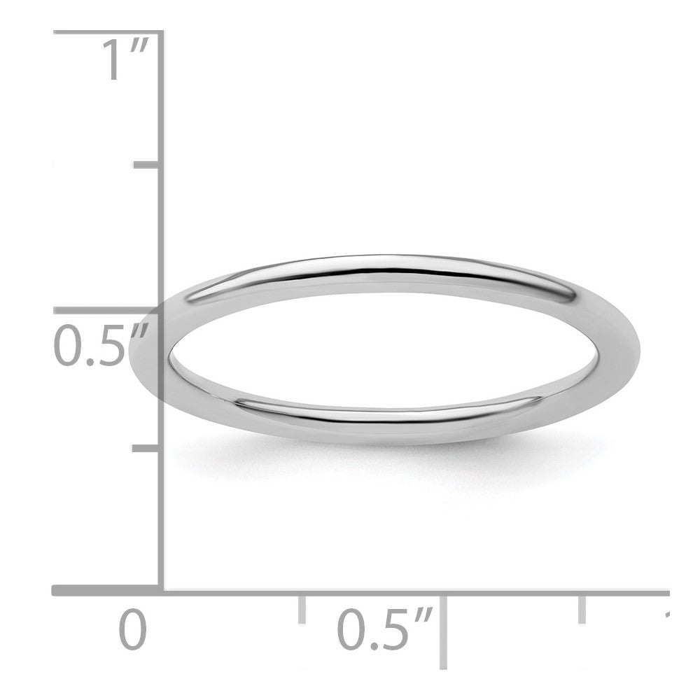 Sterling Silver Stackable Expressions Rhodium Polished Ring Size -10