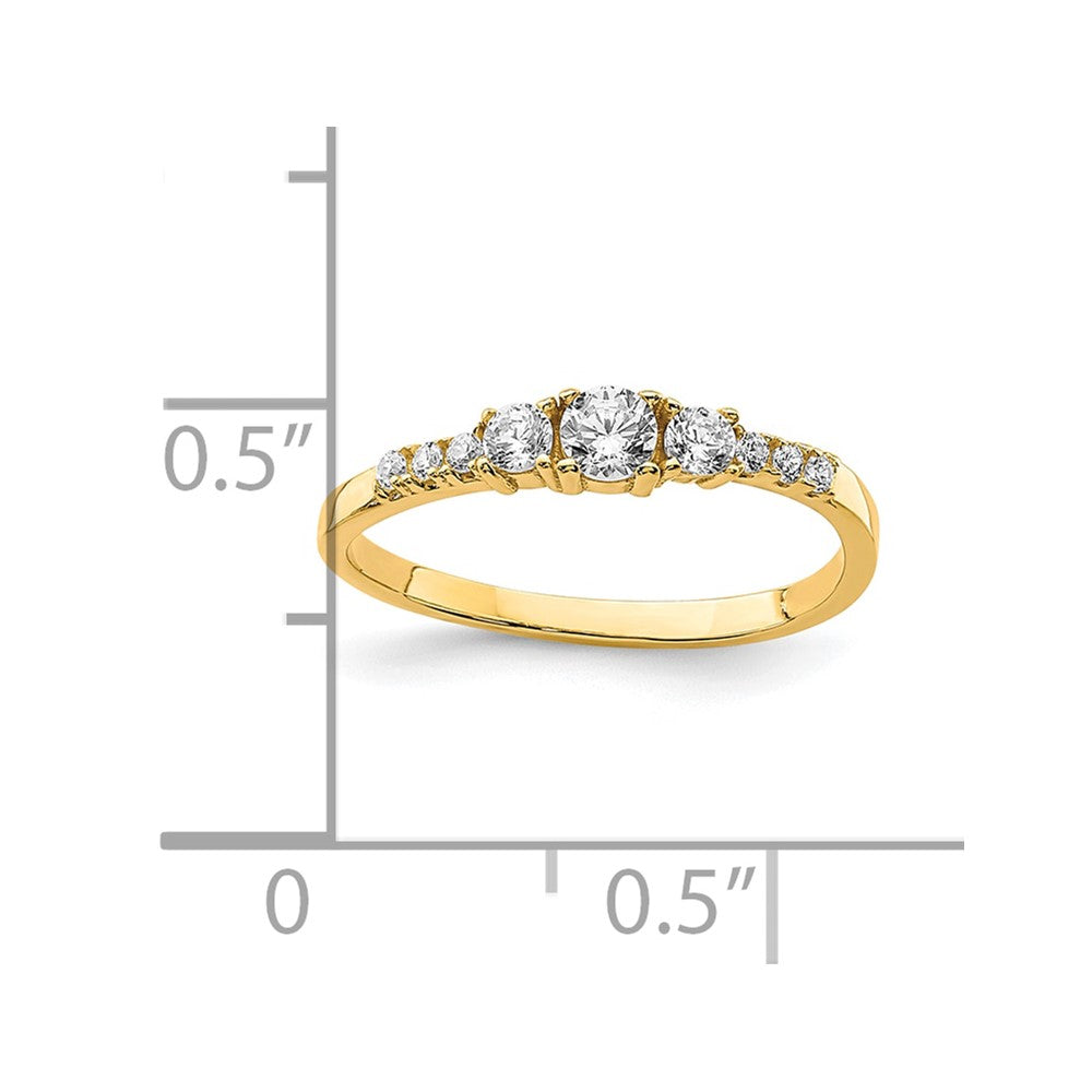 10K CZ Fancy Child's Ring Size 2.5