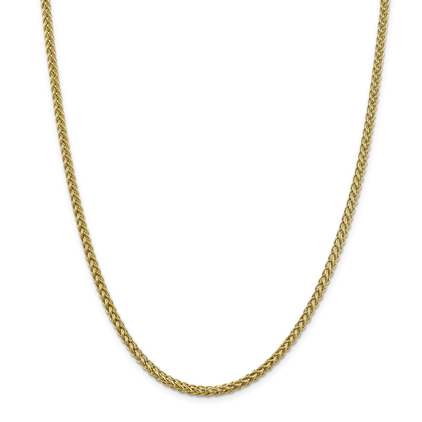 Primal Gold 14 Karat Yellow Gold 4.30mm Semi-solid 3-Wire Wheat Chain
