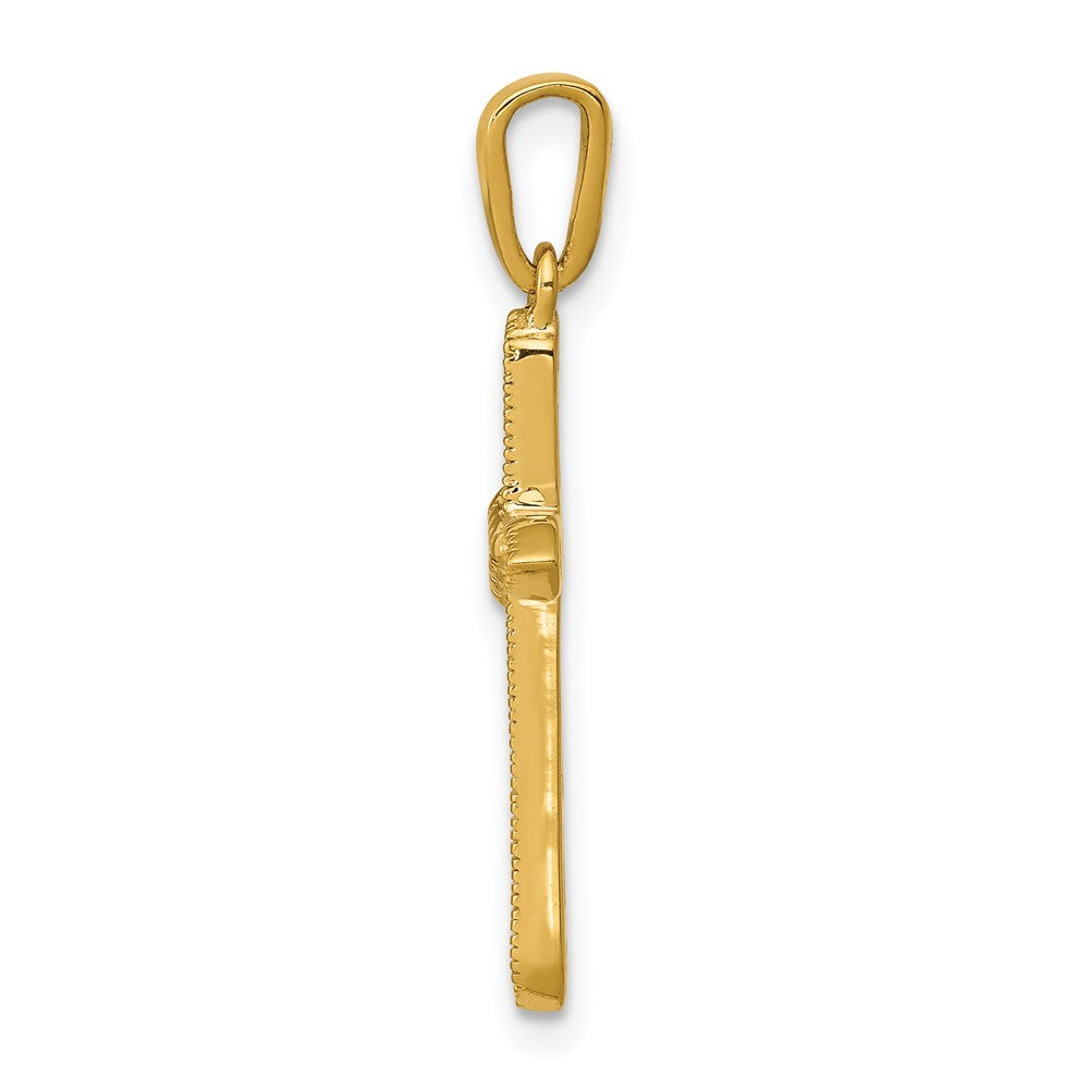 14k 1/4 carat Lab Grown Diamond VS/SI+ G+ Cross Pendant