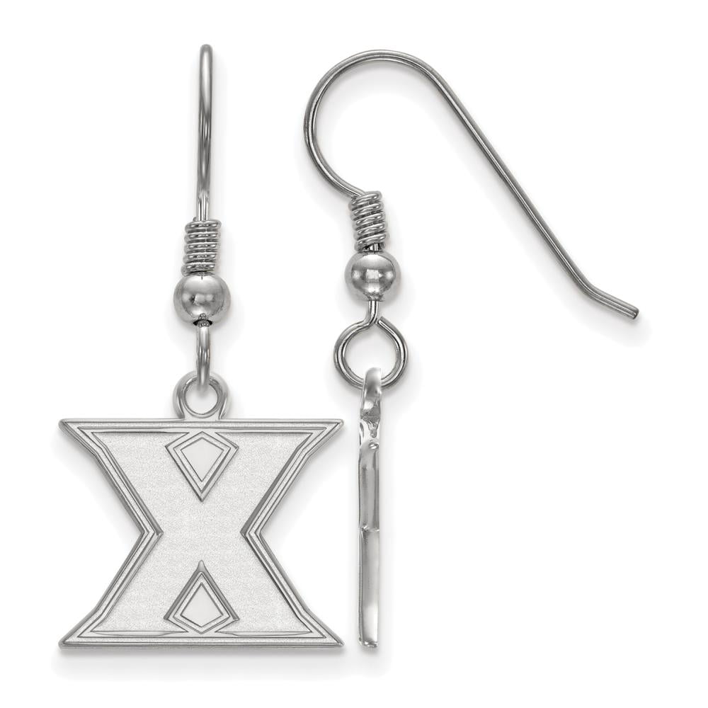 LogoArt Sterling Silver Xavier University Small Dangle Earrings Wire