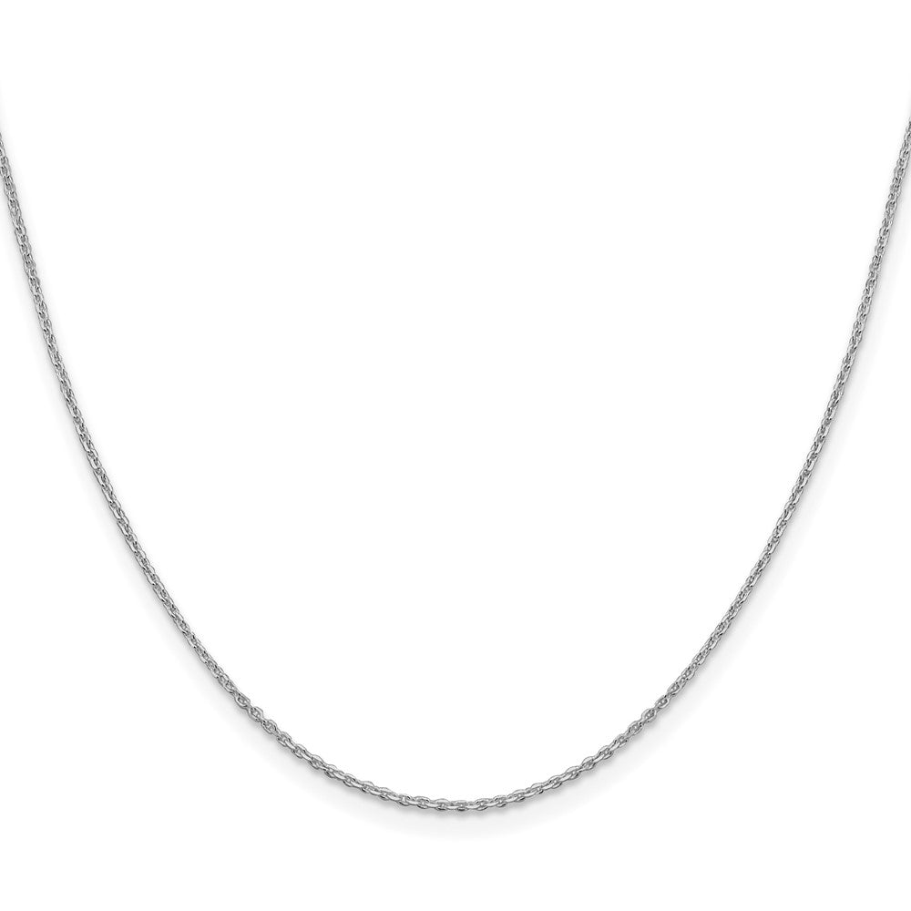 Sterling Silver Rhodium-plated 1.25mm Diamond-cut Forzantina Cable Chain 18 Inches
