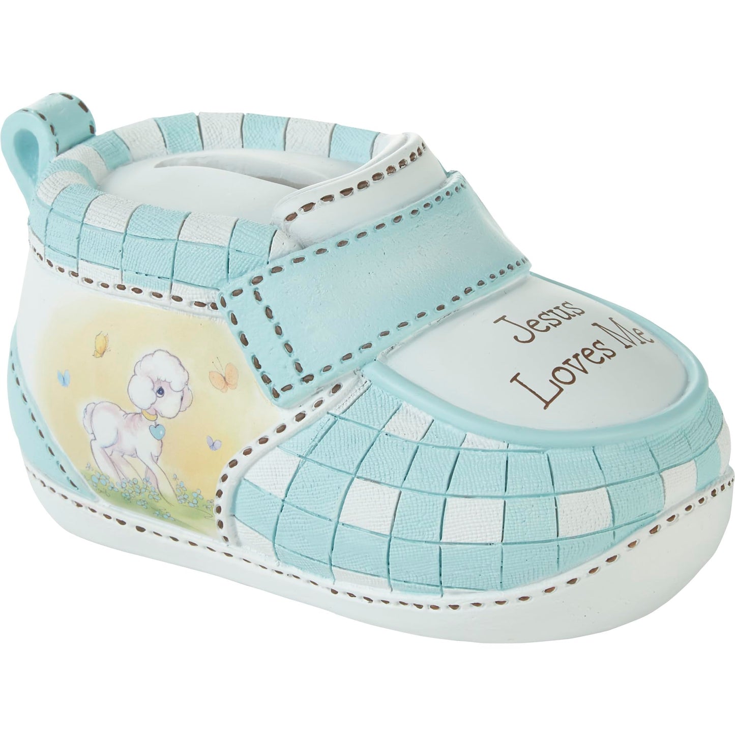 Precious Moments Jesus Loves Me Blue Bootie Bank, 1 Each