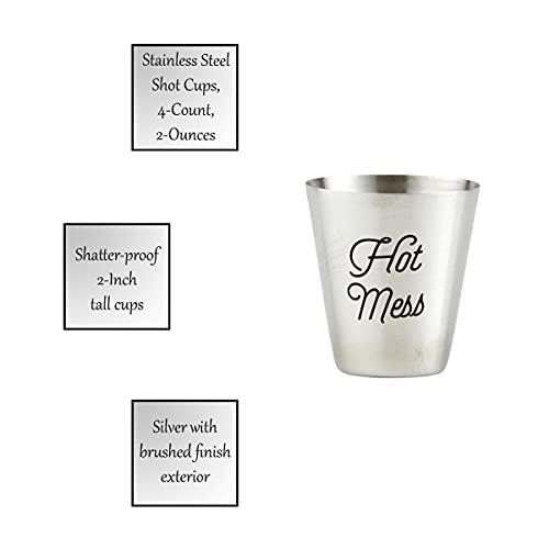 Stainless Steel Shot Glasses, Set of 4
