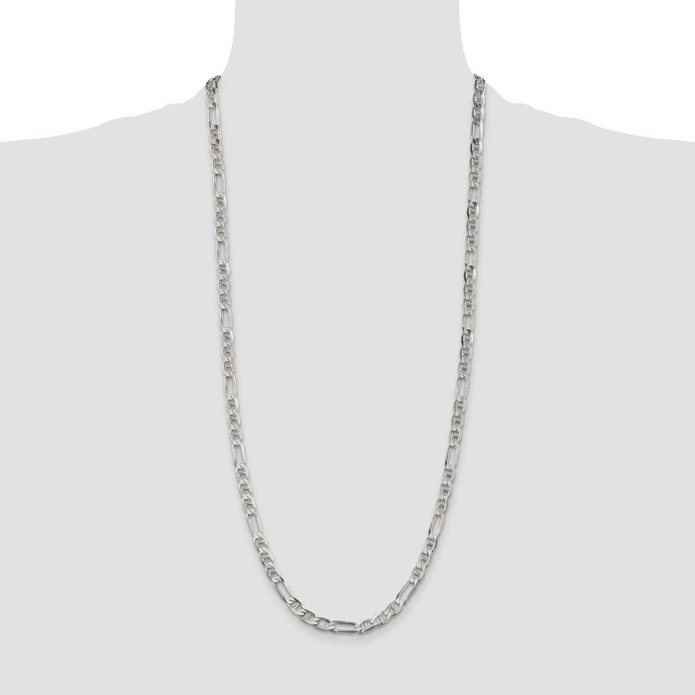 Sterling Silver 5.5mm Figaro Anchor Chain 30 Inches