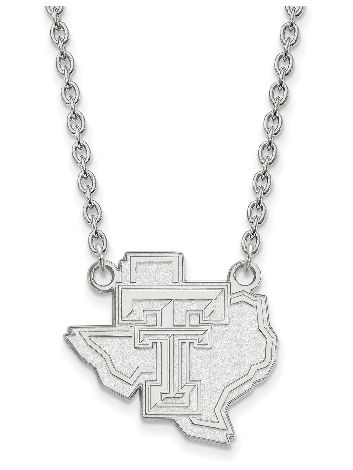 LogoArt Sterling Silver Texas Tech University Large Pendant Necklace Female Adult