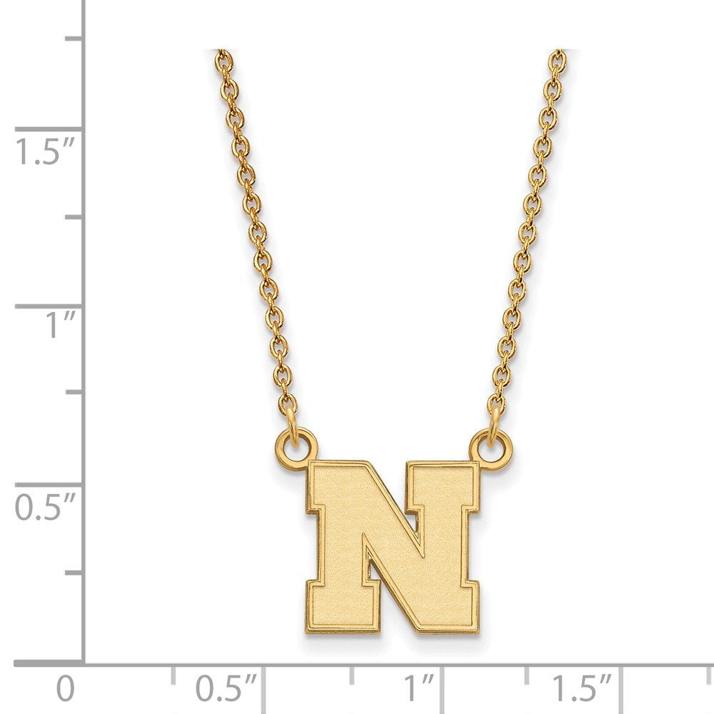 Women's Nebraska Huskers Gold Plated Pendant Necklace