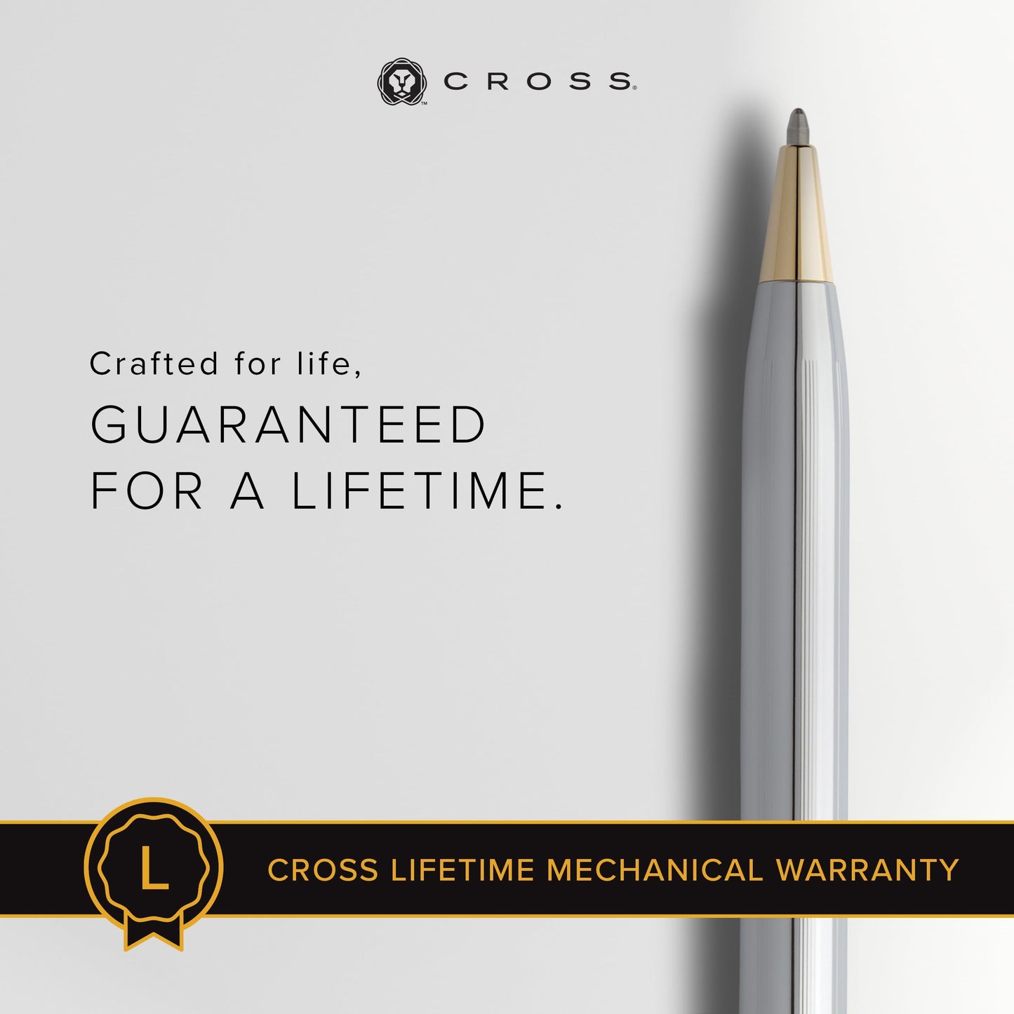 Cross Century II Refillable Ballpoint Pen, Medium Ballpen, Includes Premium Gift Box - Medalist Chrome