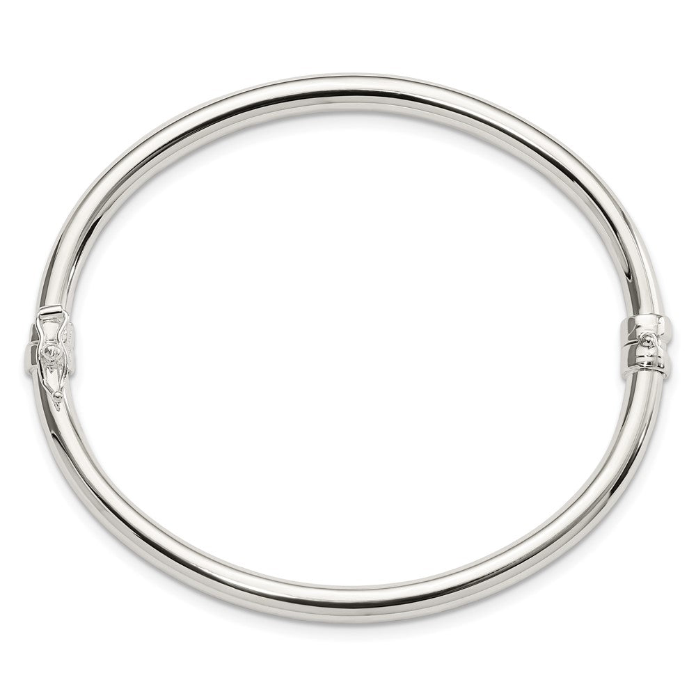 Sterling Silver Polished Hinged Bangle 7 inches