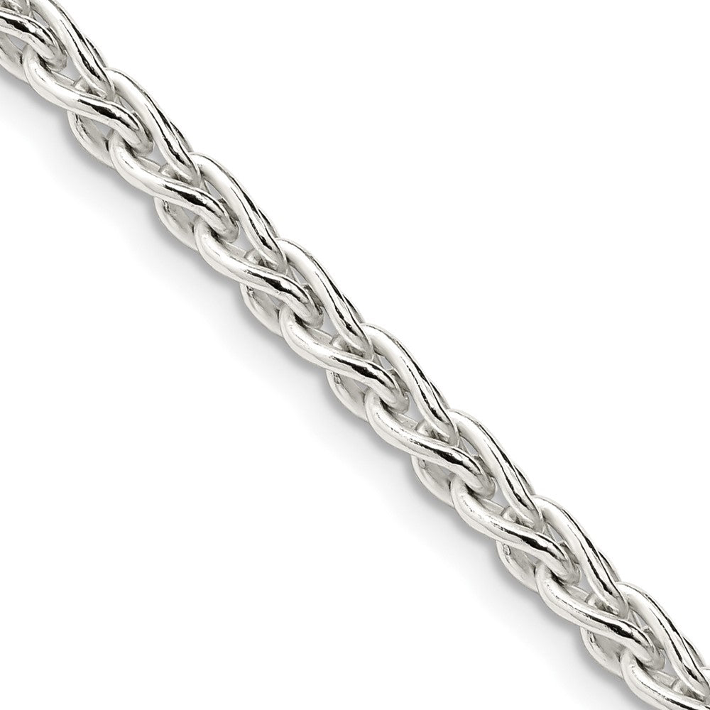 Sterling Silver 3.7mm Round Spiga Chain 24 Inches