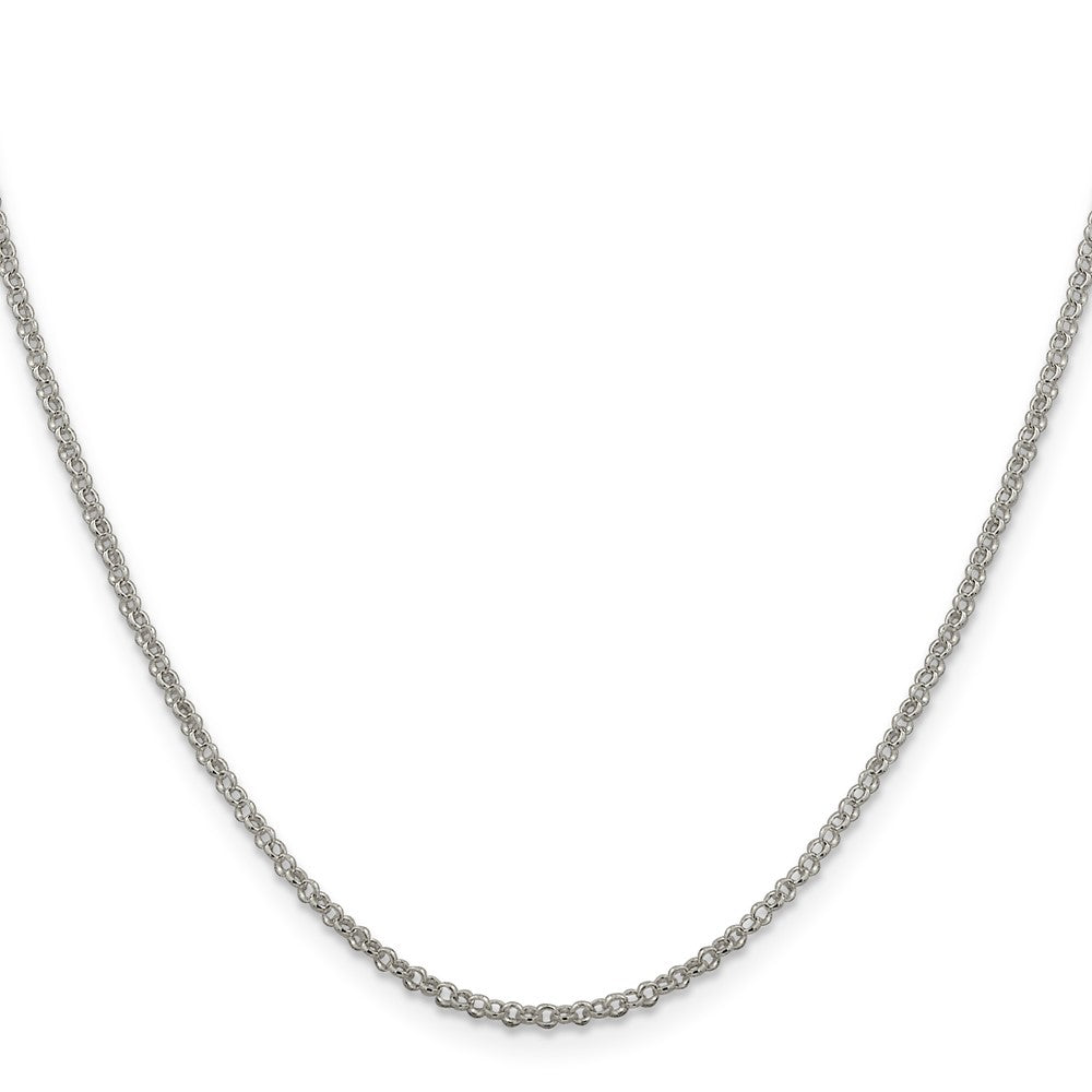 Sterling Silver 2mm Rolo Chain 20 Inches