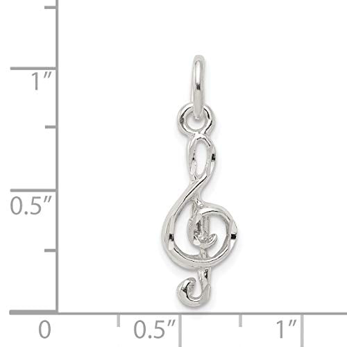 Sterling Silver Treble Clef Charm