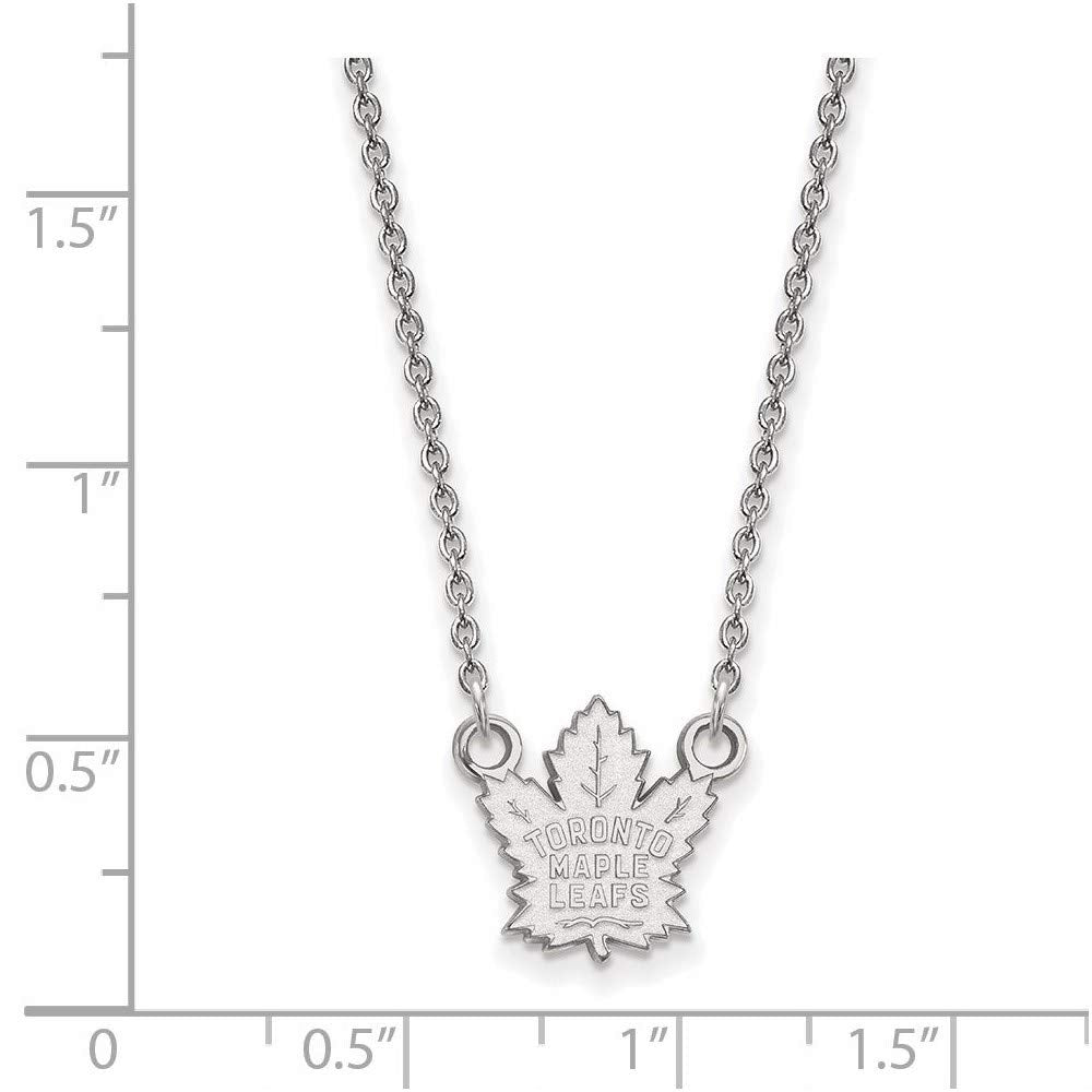 NHL Toronto Maple Leafs Sterling Silver Small Pendant with Necklace