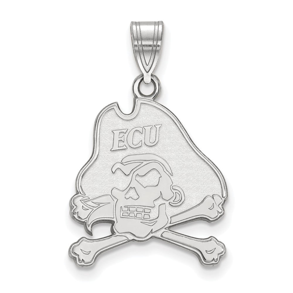 Sterling Silver LogoArt Official Licensed Collegiate East Carolina University (ECU) XL Pendant