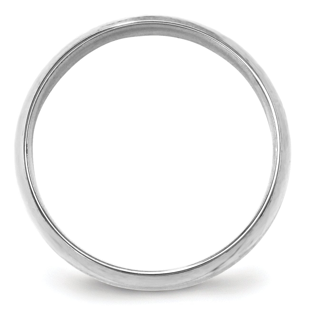 10k White Gold 6mm Lightweight Comfort Fit Wedding Band Size 10