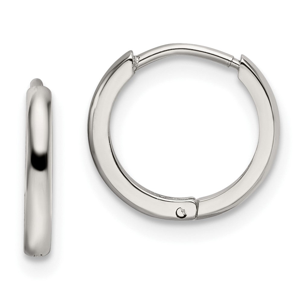 Stainless Steel Polished 1.4mm Endless Hinged Hoops