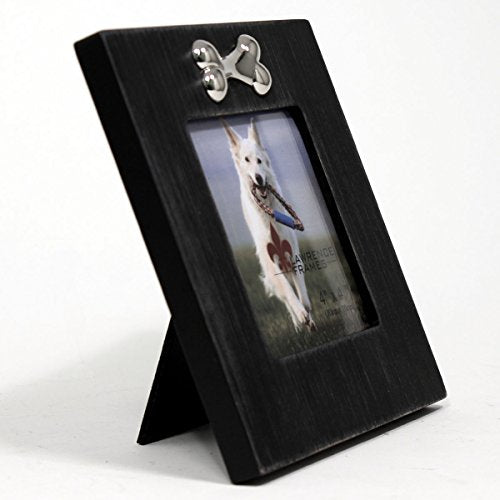Lawrence Frames 545644 Wash Dog Frame With Bone Ornament - Black- 1.0 in.
