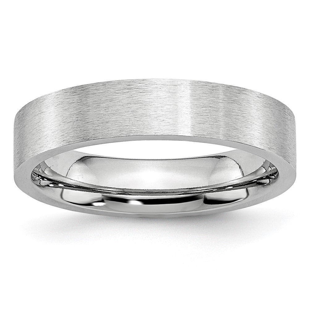 Cobalt Flat Satin 5mm Band Size - 10