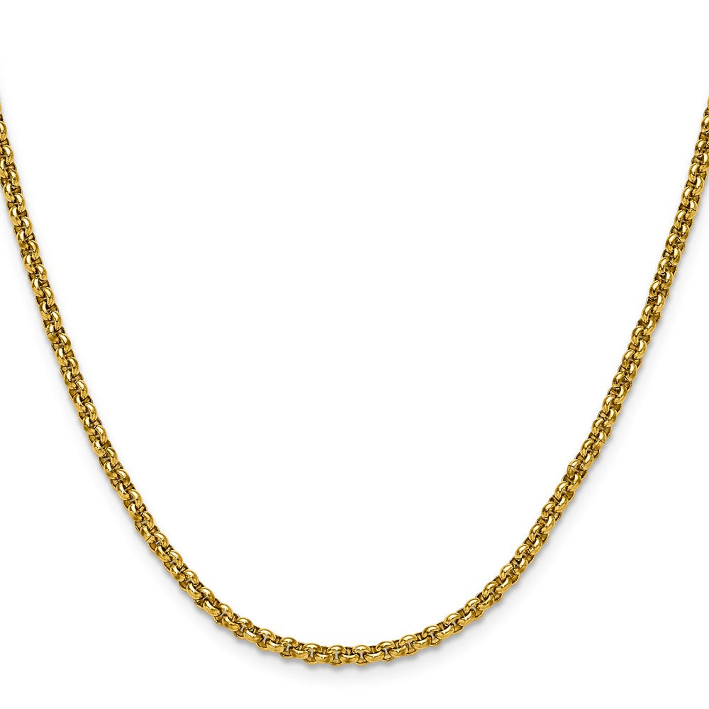 Chisel Stainless Steel Polished Yellow IP-plated 3mm 16 inch Rolo Chain