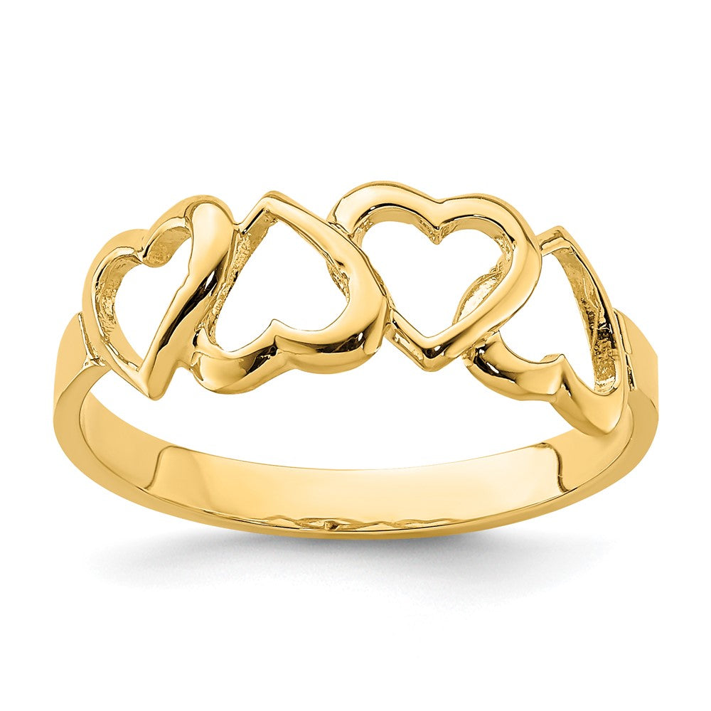 14K Polished Heart Ring Size 7