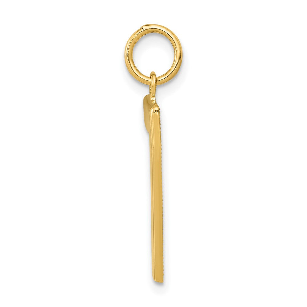10k Large Polished Number 7 Charm