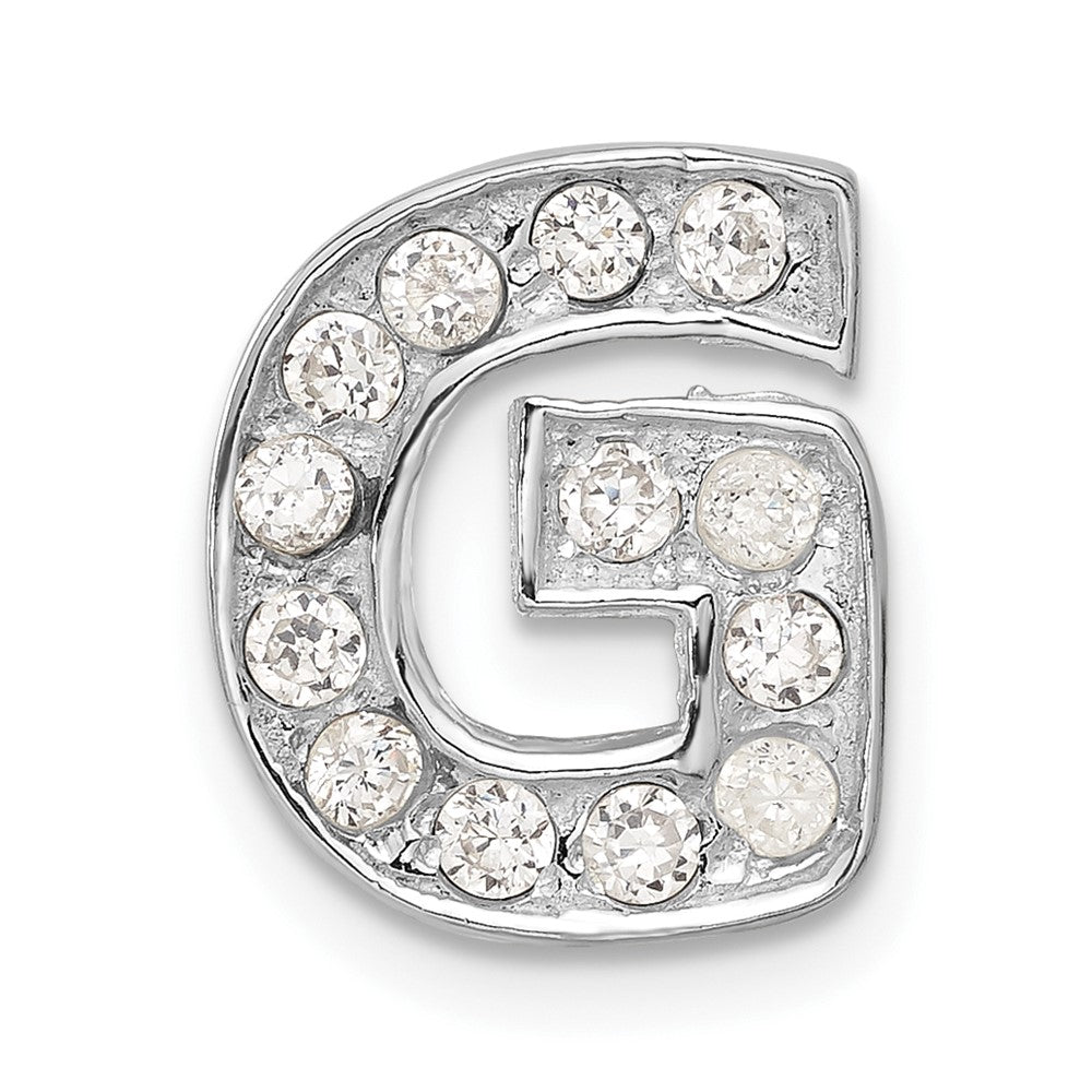 Sterling Silver CZ Initial G Charm