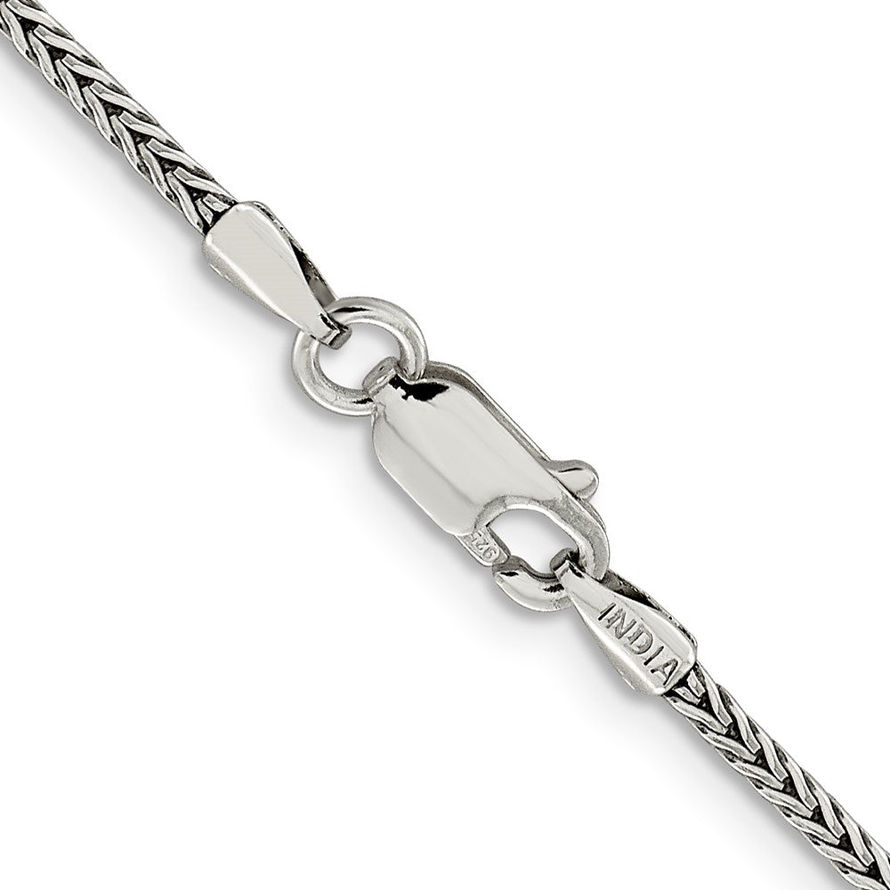 Sterling Silver 2mm Diamond-cut Round Franco Chain 22 Inches