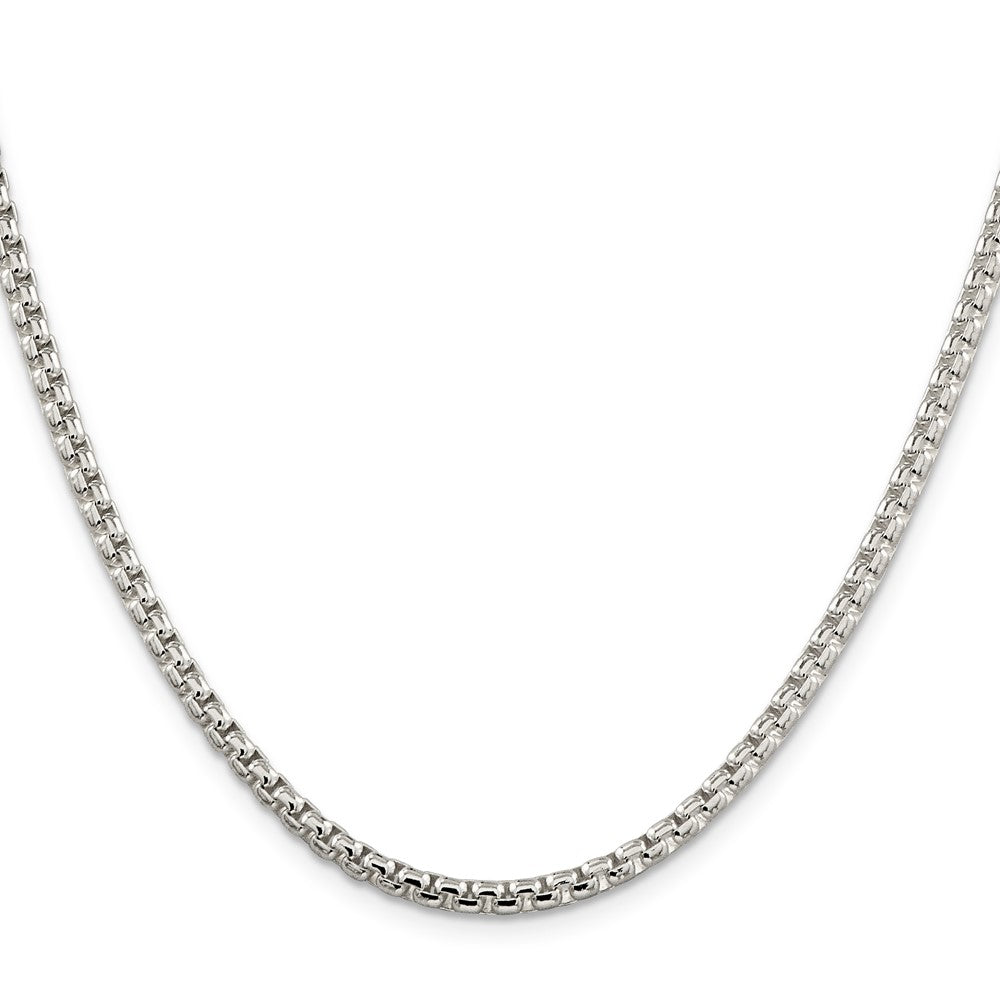 Sterling Silver 3.6mm Round Box Chain 20 Inches