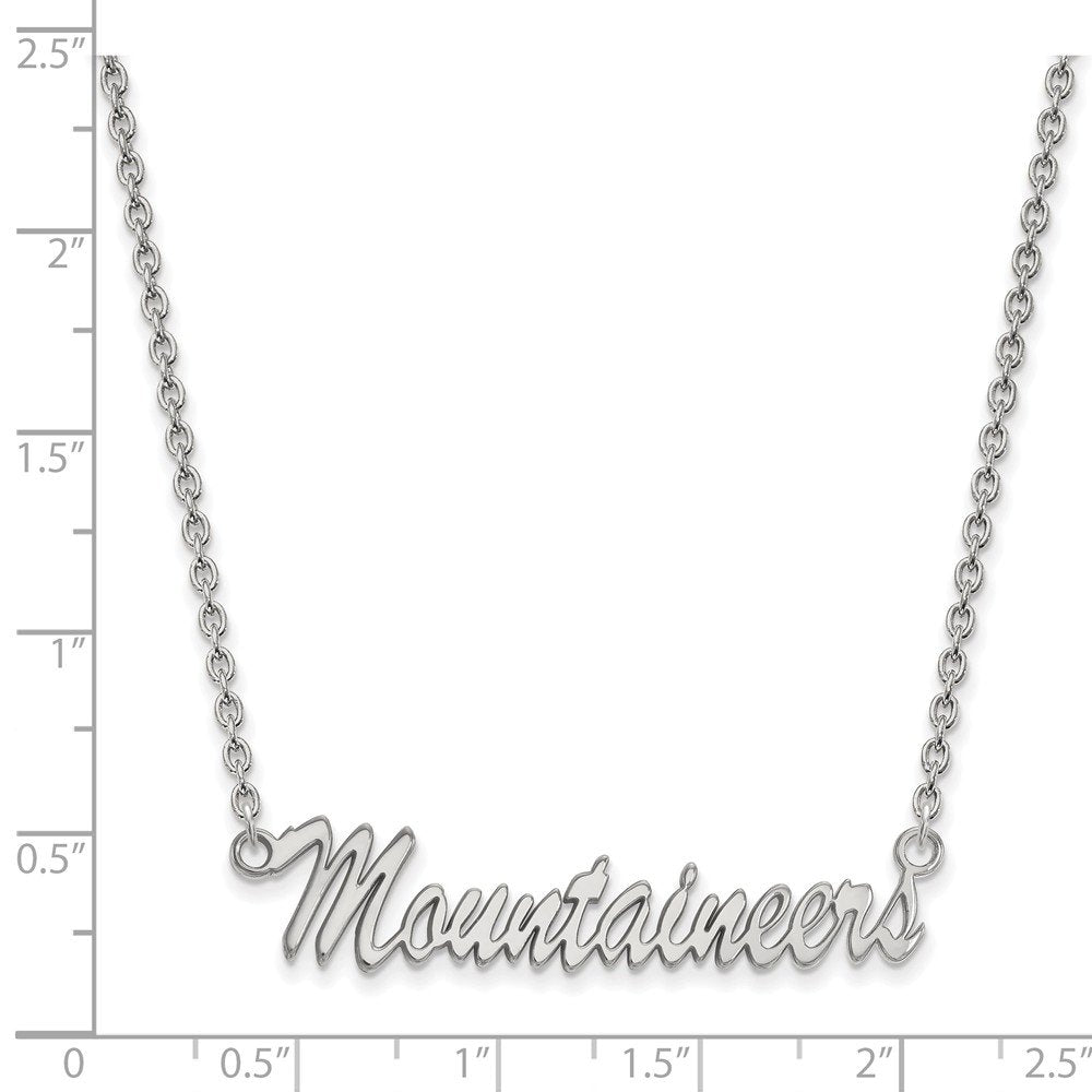 Women's West Virginia Mountaineers Sterling Silver Script Logo Necklace