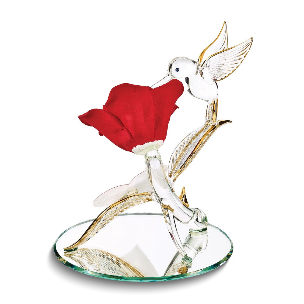 Glass Baron Hummingbird "I Love You" Rose
