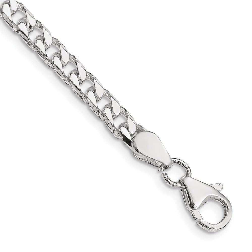 Sterling Silver Polished 5mm Curb Chain 8 inches