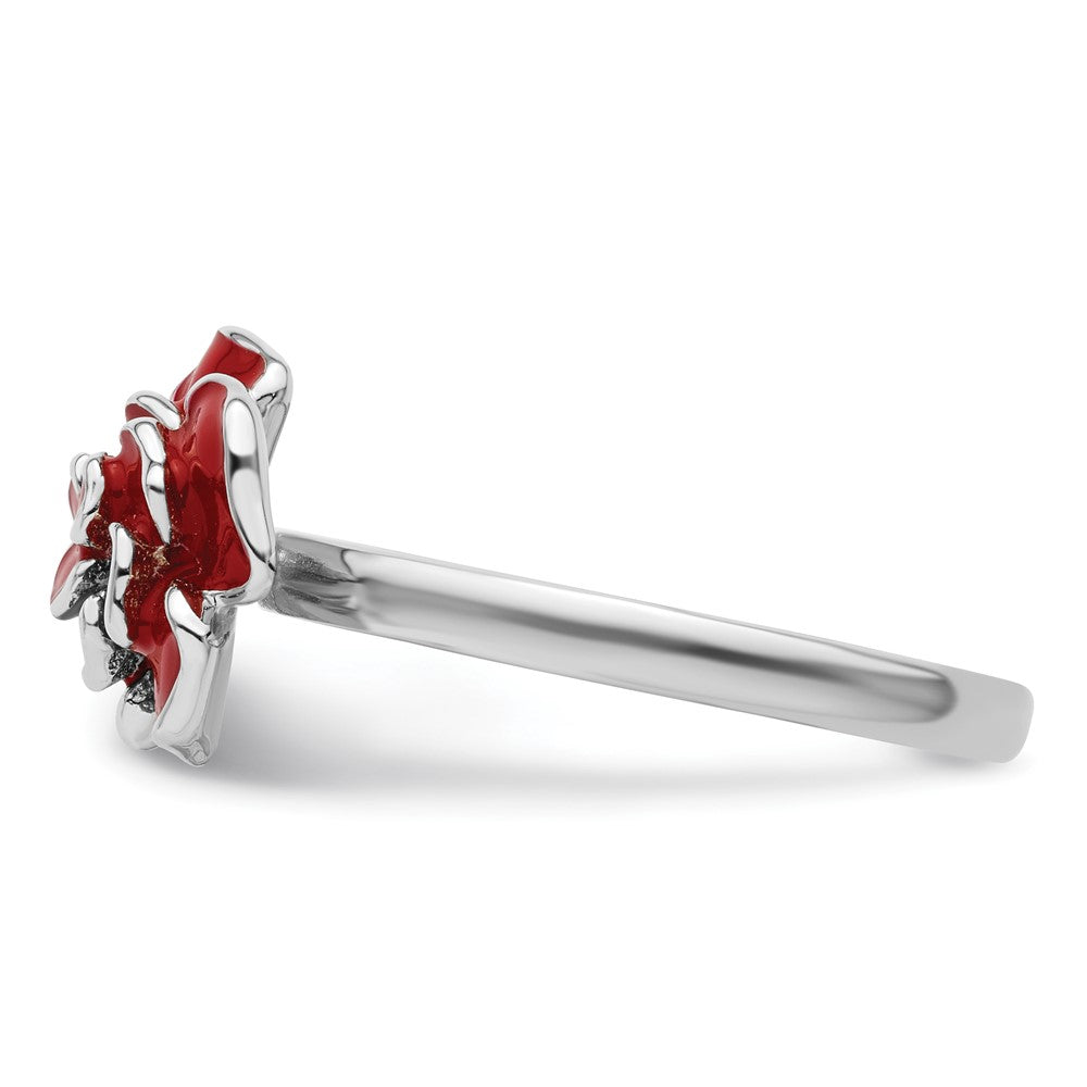 Sterling Silver Stackable Expressions Rose Ring Size -9