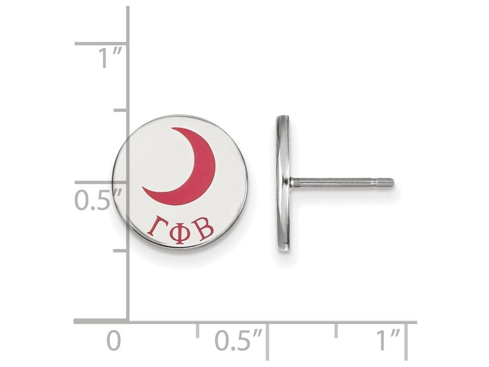 Sterling Silver Official Licensed Greek Sororities Gamma Phi Beta (???) Enameled Post Earrings