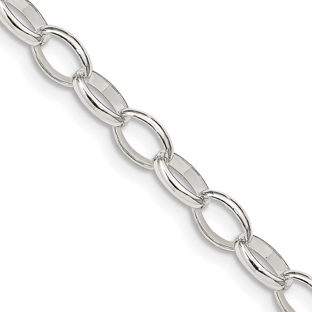 Sterling Silver 5mm Fancy Rolo Chain 24 Inches