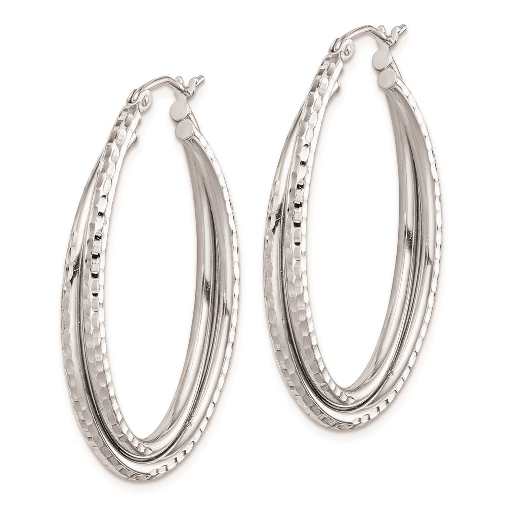 Sterling Silver Rhodium-plated Created Opal Post Earrings