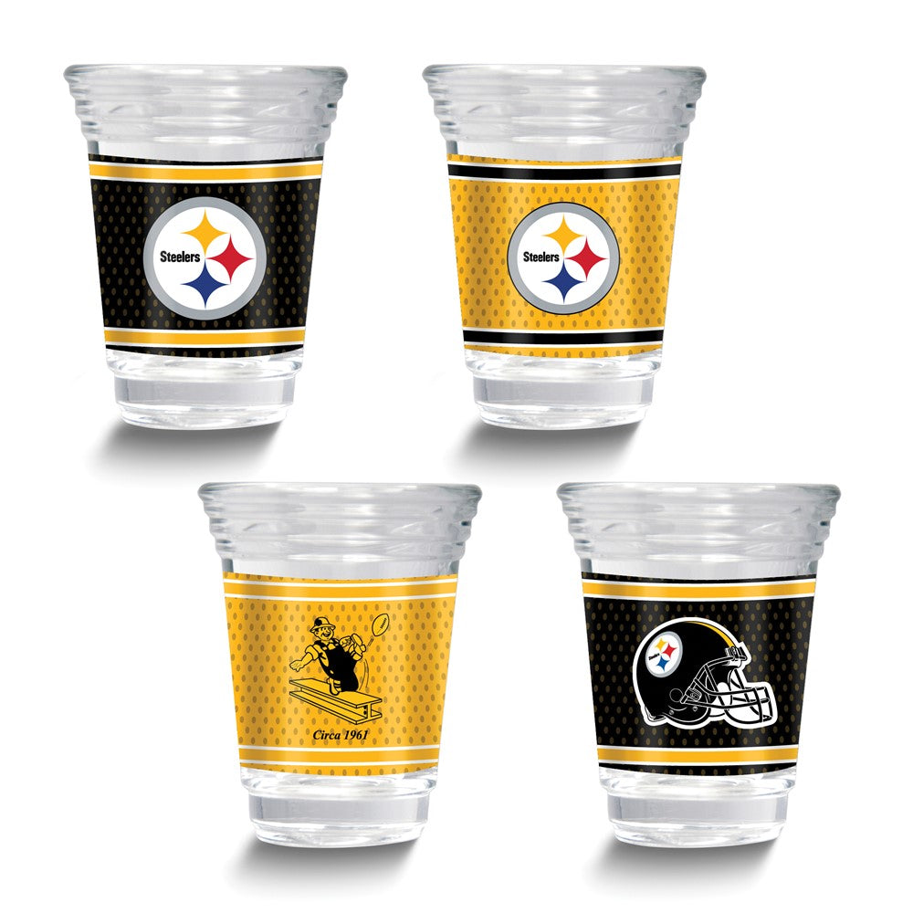 NFL Pittsburgh Steelers 4-piece 2 oz. Shot Glass Set