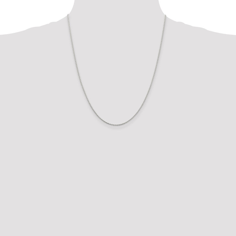 Sterling Silver 1.5mm Cable Chain w/4in ext. 22 Inches