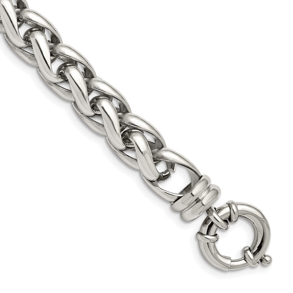 Stainless Steel Polished Fancy Link 8in Bracelet 8 inches