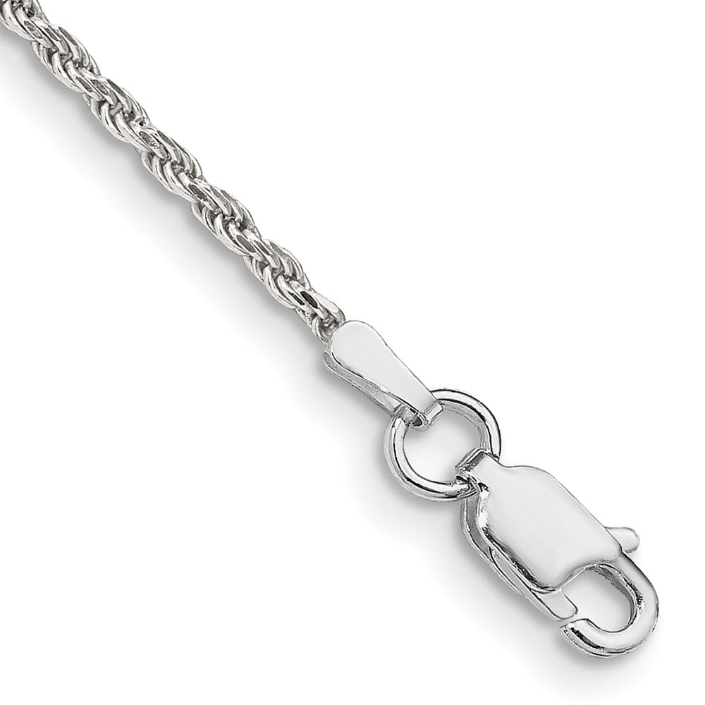 Sterling Silver 1.7mm Diamond-cut Rope Chain 7 inches