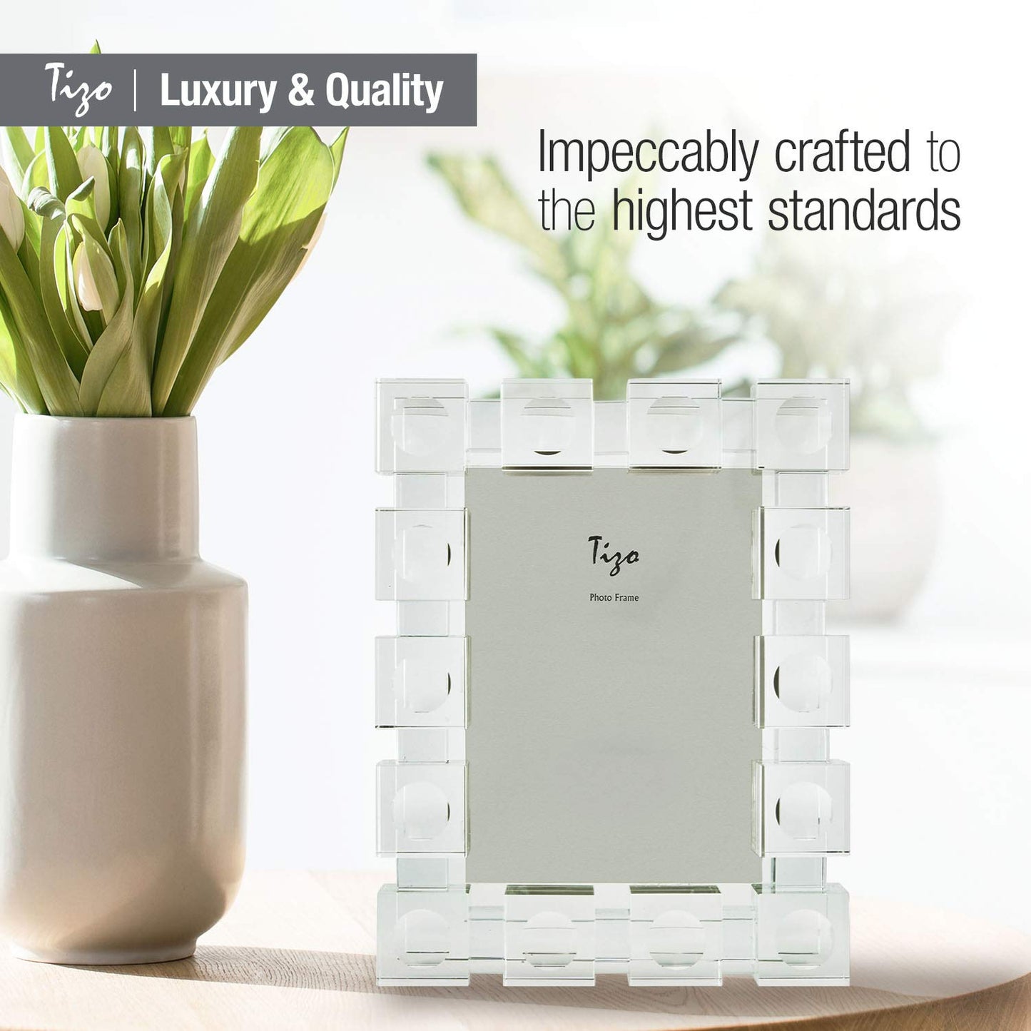 Crystal Glass 4x6 Cube Frame QGM22505