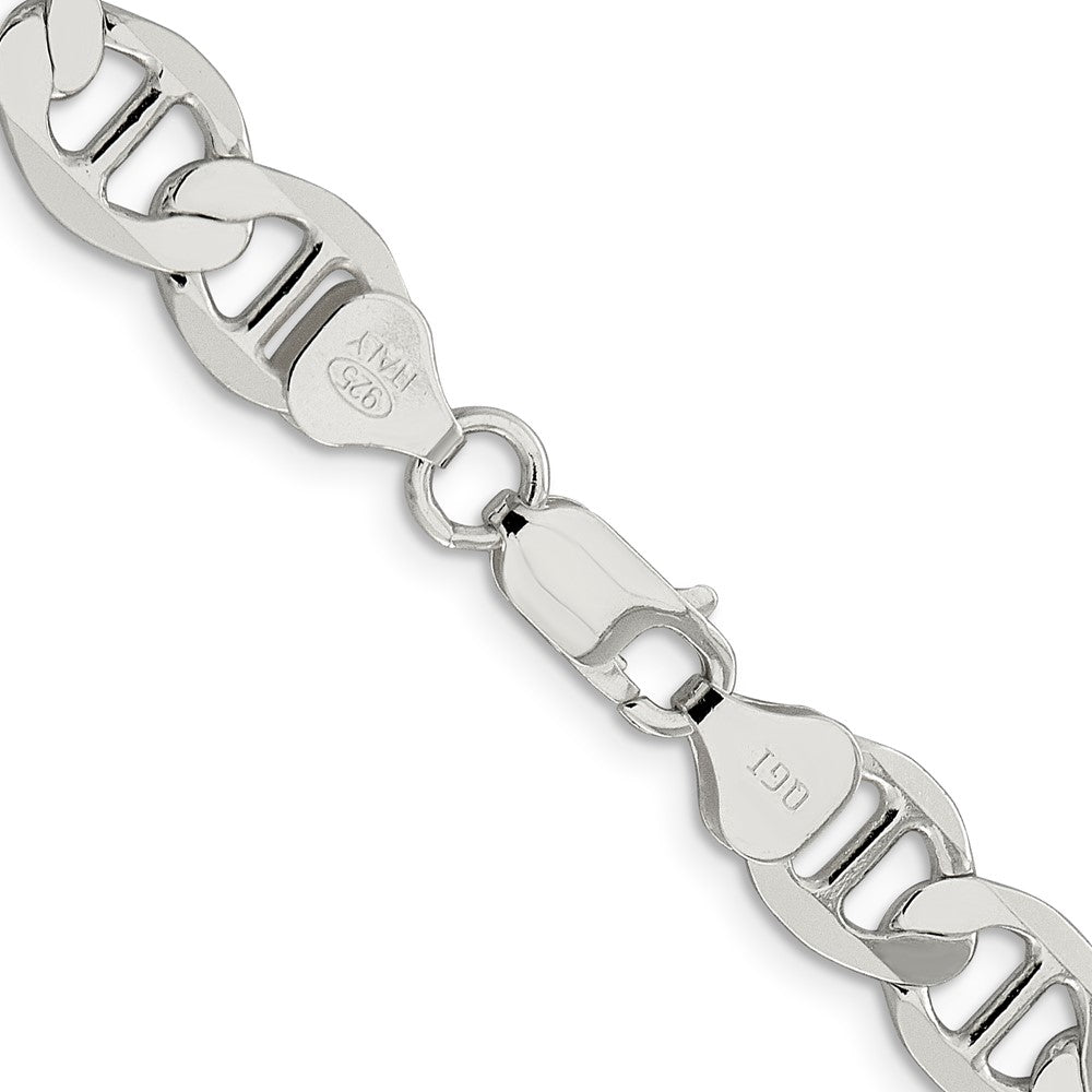 Sterling Silver 8.9mm Flat Anchor Chain 26 Inches